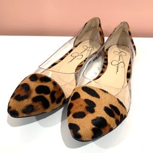 Jessica Simpson animal print flats